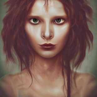 Portrait generated using only the text prompt
